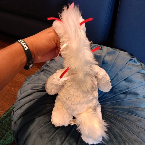 Mary Meyer White Unicorn Plush Toy Doll Red Embroidered Heart - Picture 3 of 4